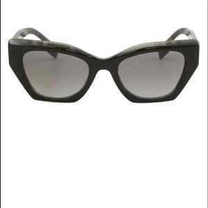 Burberry Women's Black/Charcoal Check Sunglasses